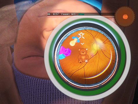 Eyesi Indirect ROP simulator, basic navigation training task in course A1